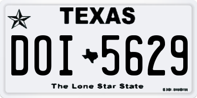TX license plate DOI5629