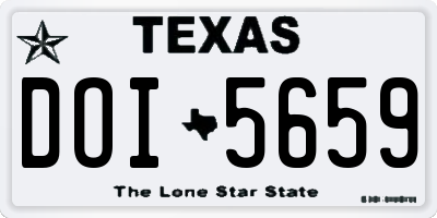 TX license plate DOI5659