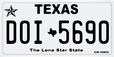 TX license plate DOI5690