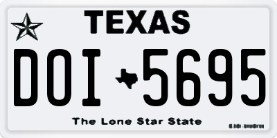 TX license plate DOI5695