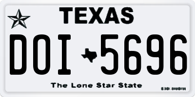 TX license plate DOI5696