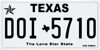 TX license plate DOI5710