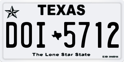 TX license plate DOI5712