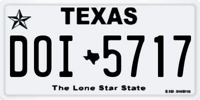 TX license plate DOI5717