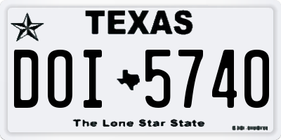 TX license plate DOI5740