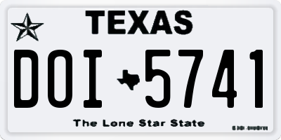 TX license plate DOI5741