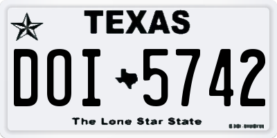 TX license plate DOI5742