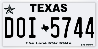 TX license plate DOI5744