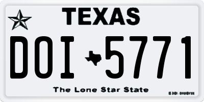 TX license plate DOI5771