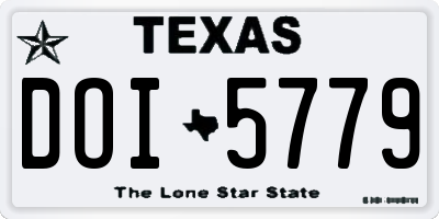TX license plate DOI5779