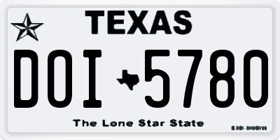 TX license plate DOI5780