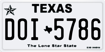 TX license plate DOI5786