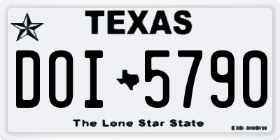 TX license plate DOI5790