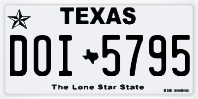 TX license plate DOI5795