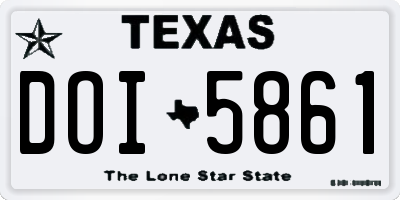 TX license plate DOI5861