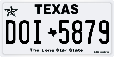 TX license plate DOI5879