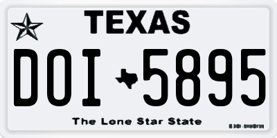 TX license plate DOI5895