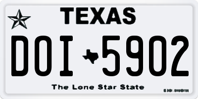 TX license plate DOI5902