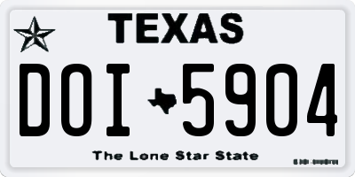 TX license plate DOI5904