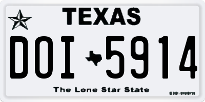 TX license plate DOI5914
