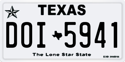 TX license plate DOI5941