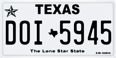TX license plate DOI5945