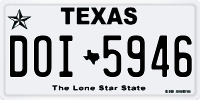 TX license plate DOI5946