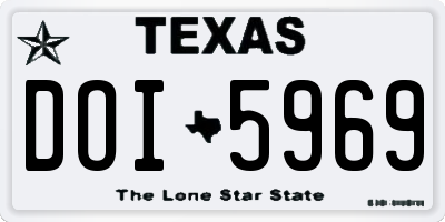 TX license plate DOI5969