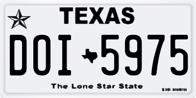 TX license plate DOI5975