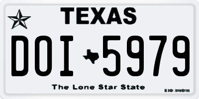 TX license plate DOI5979