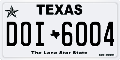 TX license plate DOI6004