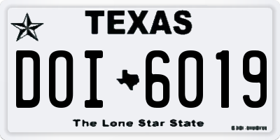 TX license plate DOI6019