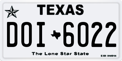 TX license plate DOI6022