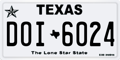 TX license plate DOI6024
