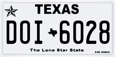 TX license plate DOI6028