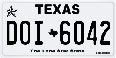 TX license plate DOI6042