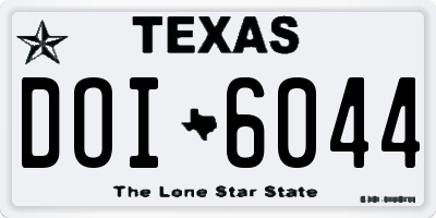 TX license plate DOI6044