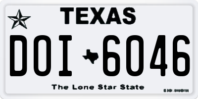 TX license plate DOI6046