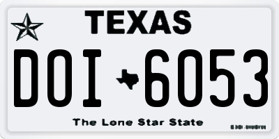 TX license plate DOI6053