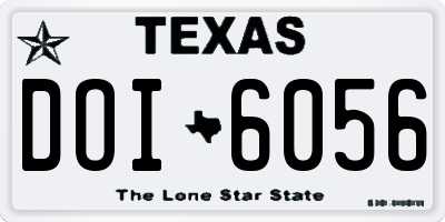 TX license plate DOI6056