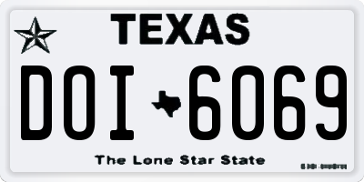 TX license plate DOI6069