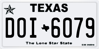 TX license plate DOI6079