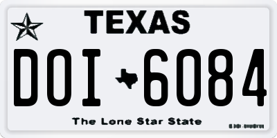 TX license plate DOI6084