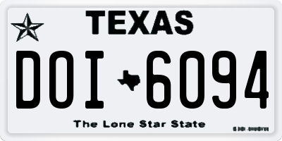 TX license plate DOI6094