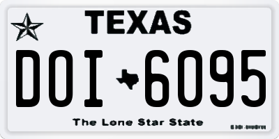 TX license plate DOI6095
