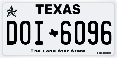 TX license plate DOI6096