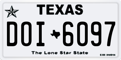 TX license plate DOI6097