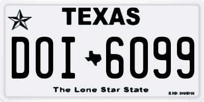 TX license plate DOI6099