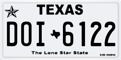TX license plate DOI6122