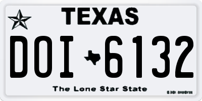 TX license plate DOI6132